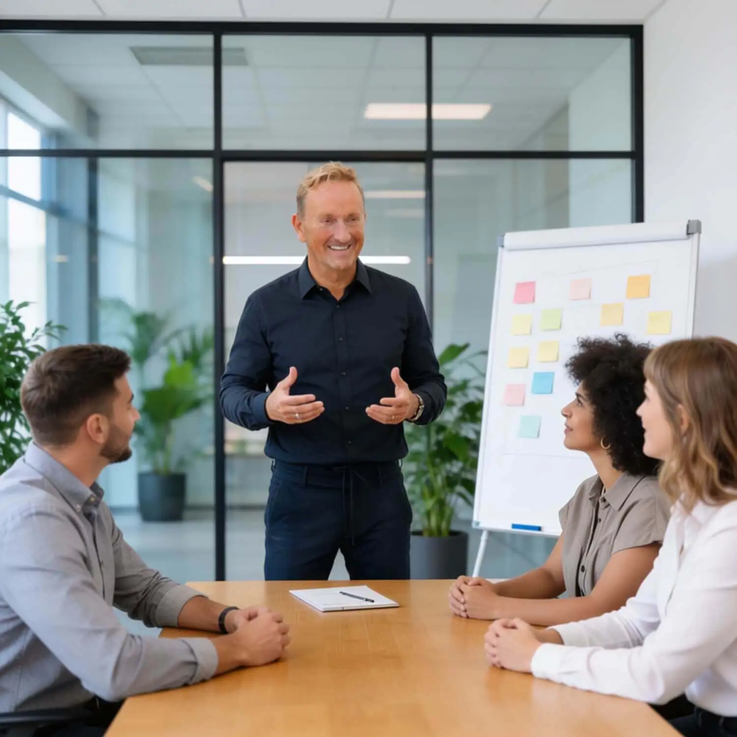 Organisationsberatung mit Thomas Koch und einem Führungsteam im Workshop.